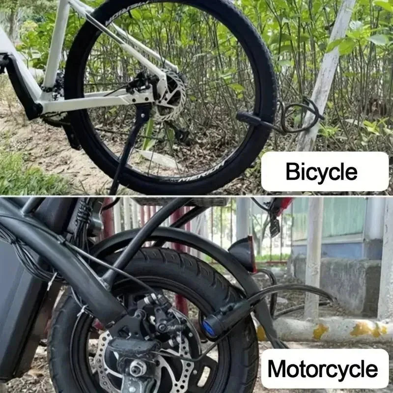 Bicycle Motorcycle Chain Lock Metal Anti-Theft Lock with 2 Keys for Maximum Security