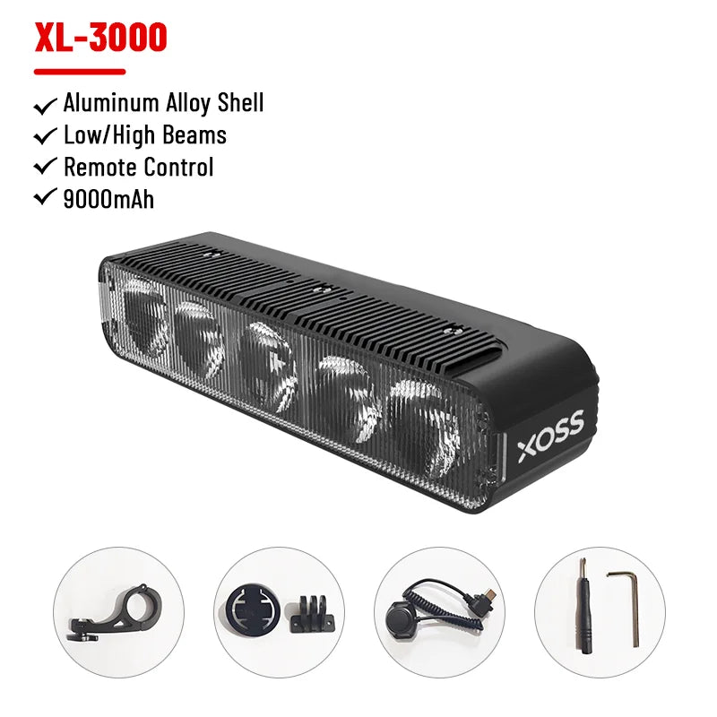 200-3000 Lm Bike Light XL1200 Headlight Waterproof Rechargeable Front Lamp Bicycle Light Aluminum Ultralight Flashlight
