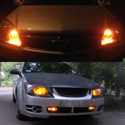 1 Pair LED Signal Light Bulbs 3030 12V DC 2PCS Orange Amber Auto 175 Position 2821 Parking City W5WB T10 194NA Accessories