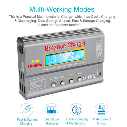 IMAX B6 Original HB6 Lipo Battery Charger 80W 6A Digital Balance Charger Discharger for Lipo Nimh Li-Ion Ni-Cd with XT60 Tamiya