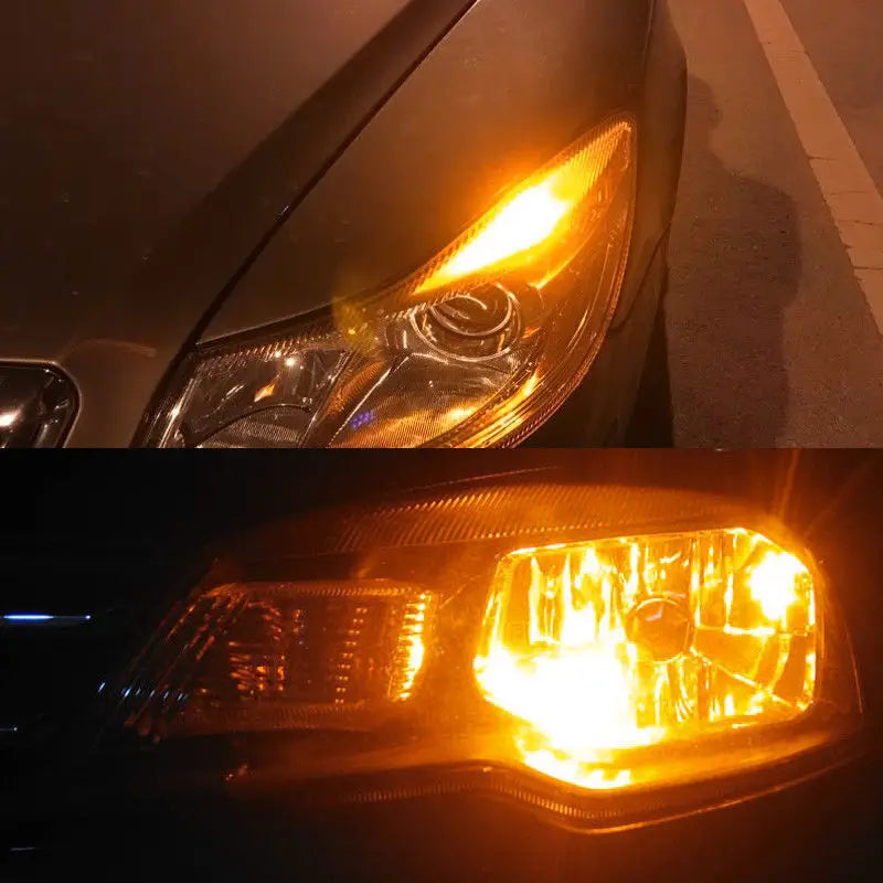 1 Pair LED Signal Light Bulbs 3030 12V DC 2PCS Orange Amber Auto 175 Position 2821 Parking City W5WB T10 194NA Accessories