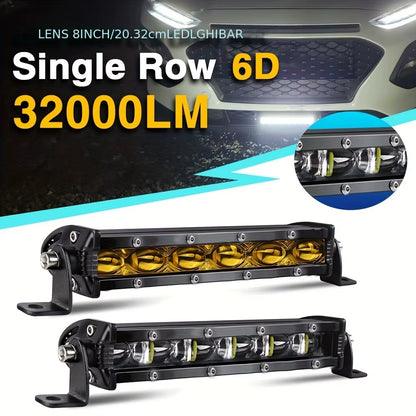 Super Bright LED Light Bar Offroad 8" 12V 24V Spotlight Barra LED Work Light for Lada Truck 4X4 SUV ATV Car Driving Fog Light