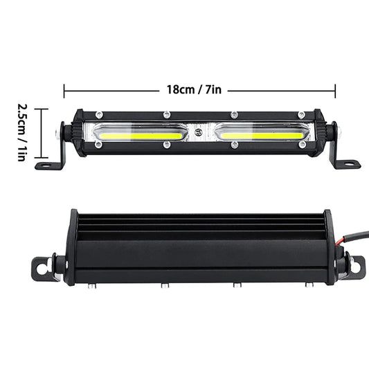 1PC Car LED Work Light 12V 24V LED Spotlight Work Light Bar 6500K Strip Light for Car Auto Truck Lorry Trailer Spot Fog Lamp