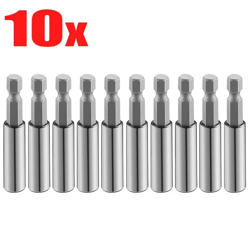 10/1Pcs Magnetic Screwdriver Extension Hexagonal Handle Extended Connecting Rod Carbon Steel Screwdrivers Bit Holder Power Tools