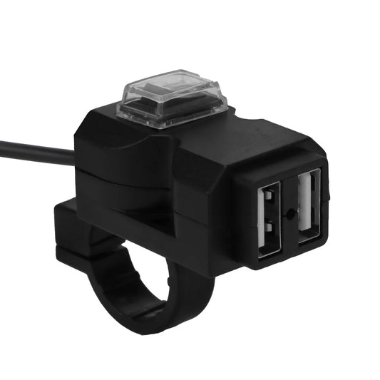 QC3.0 Dual USB Motorcycle Charger Waterproof Quick Charger Vehicle-Mounted Switch 12V Power Supply Adapter Moto Accessories