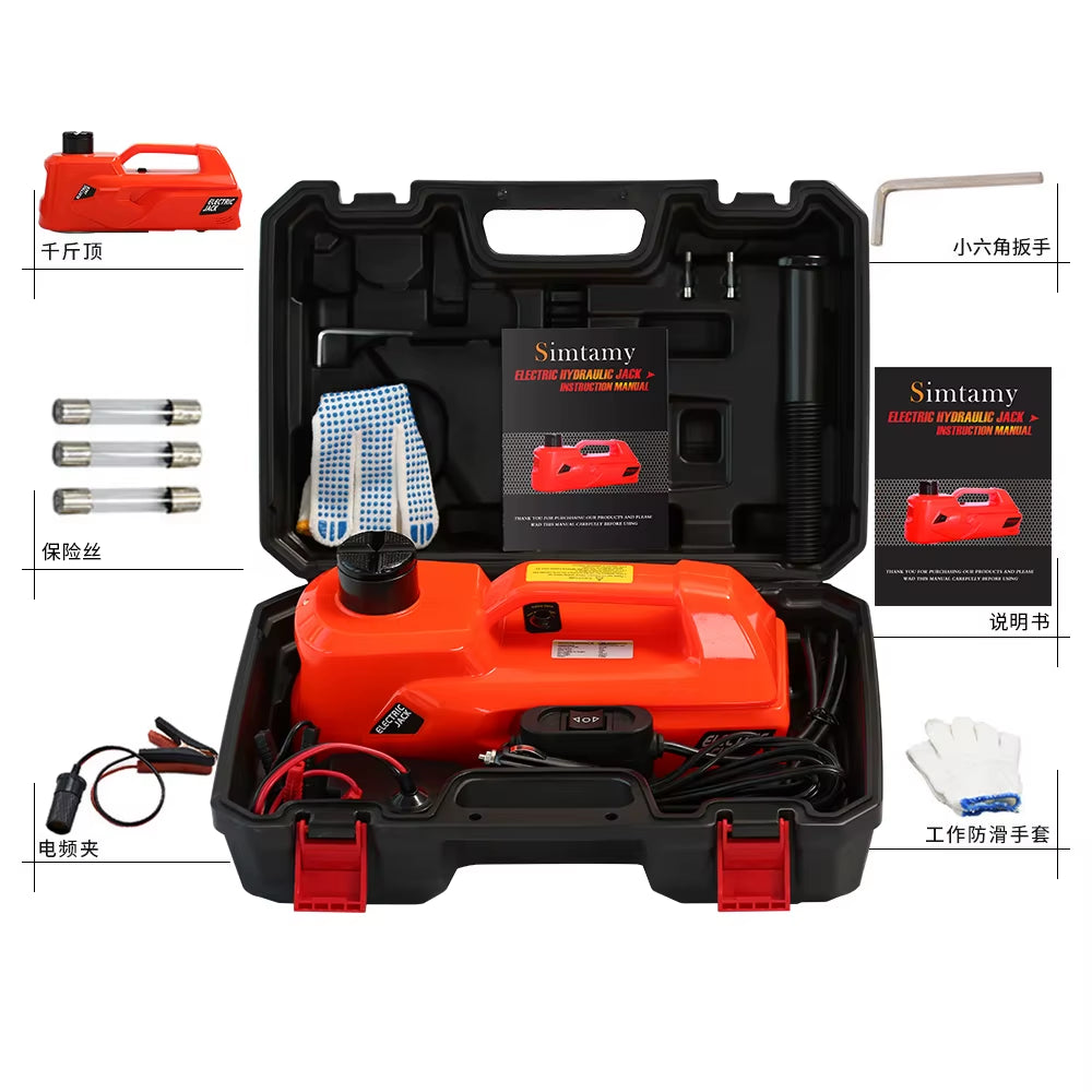 Electric Car Jack 155-530Mm 5T Lifting Tool Emergency Equipment Car Repair Tool Electric Hydraulic Car Jack for SUV Garage