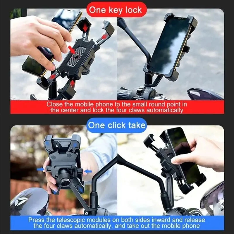 Universal 360° Rotatable Non-Slip Bicycle Phone Holder Adjustable Stand for MTB Bike Moto Motorcycle - Bike Accessory