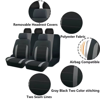 AUTO plus Universal Fabric Car Seat Covers Fit for Most Car Suv Truck Van Car Accessories Interior Seat Covers Car