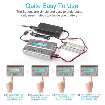 IMAX B6 Original HB6 Lipo Battery Charger 80W 6A Digital Balance Charger Discharger for Lipo Nimh Li-Ion Ni-Cd with XT60 Tamiya