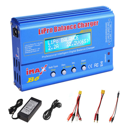 IMAX B6 Original HB6 Lipo Battery Charger 80W 6A Digital Balance Charger Discharger for Lipo Nimh Li-Ion Ni-Cd with XT60 Tamiya