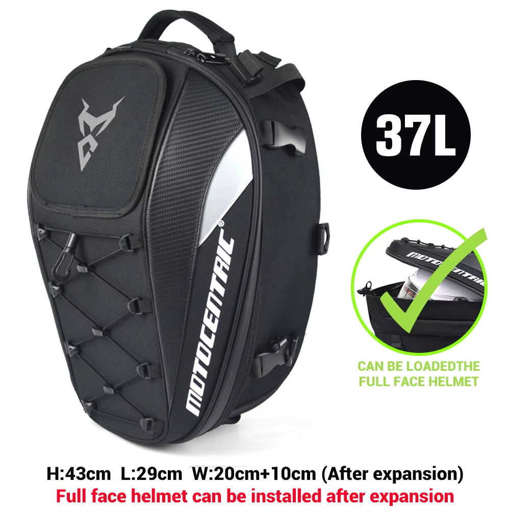 Waterproof Motorcycle Tail Bag Multifunction Motorcycle Rear Seat Bag High Capacity Motorcycle Bag Rider Backpack