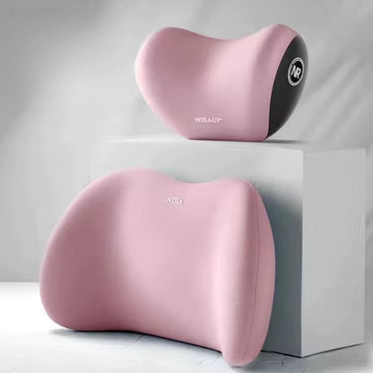 Car Back Cushion Lumbar Support and Neck Pillow Kit, Memory Foam Ergonomic Cushion for Lower Back Support Cervical Headrest