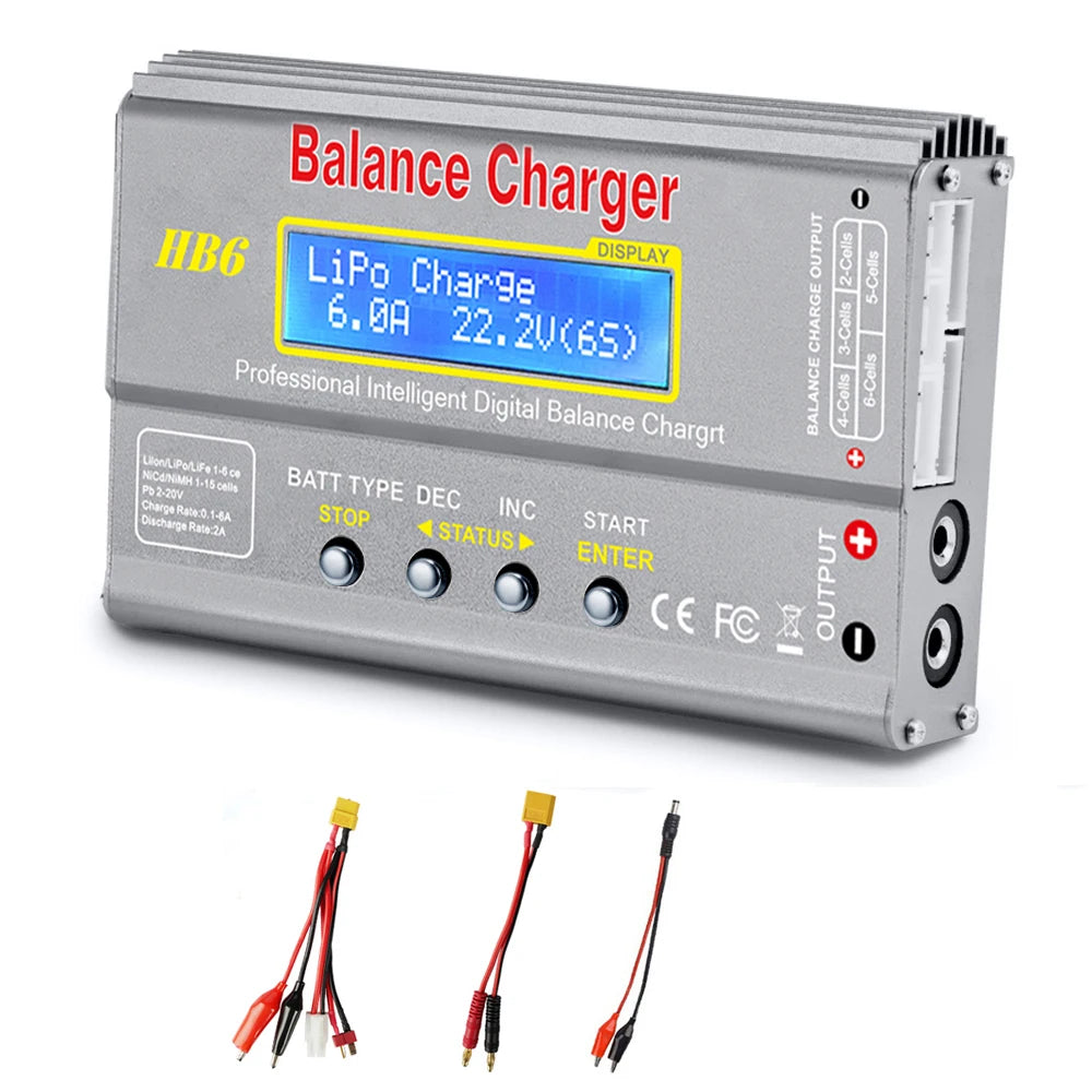 IMAX B6 Original HB6 Lipo Battery Charger 80W 6A Digital Balance Charger Discharger for Lipo Nimh Li-Ion Ni-Cd with XT60 Tamiya