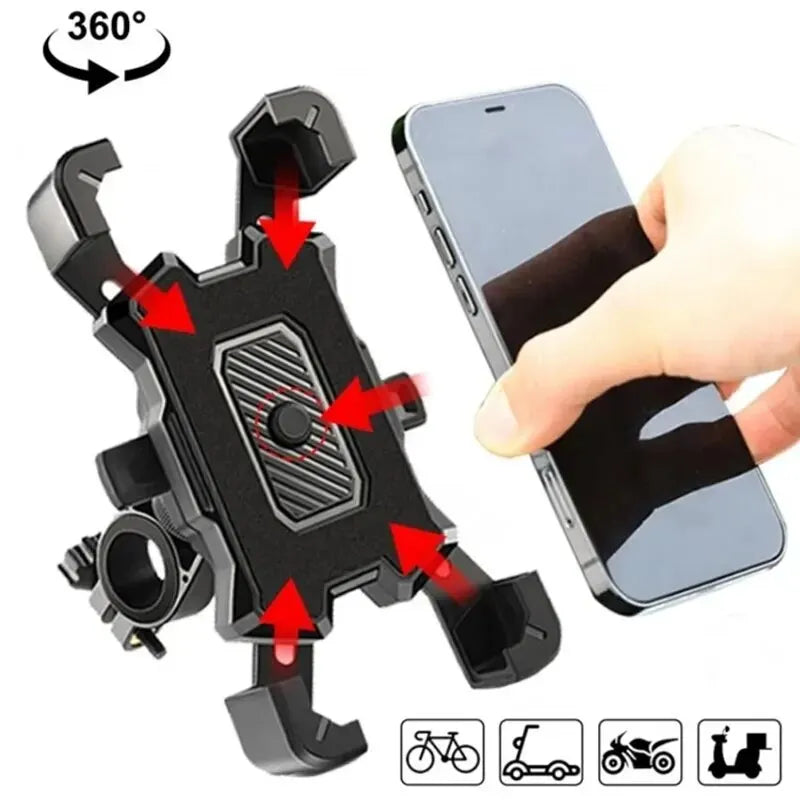Universal 360° Rotatable Non-Slip Bicycle Phone Holder Adjustable Stand for MTB Bike Moto Motorcycle - Bike Accessory