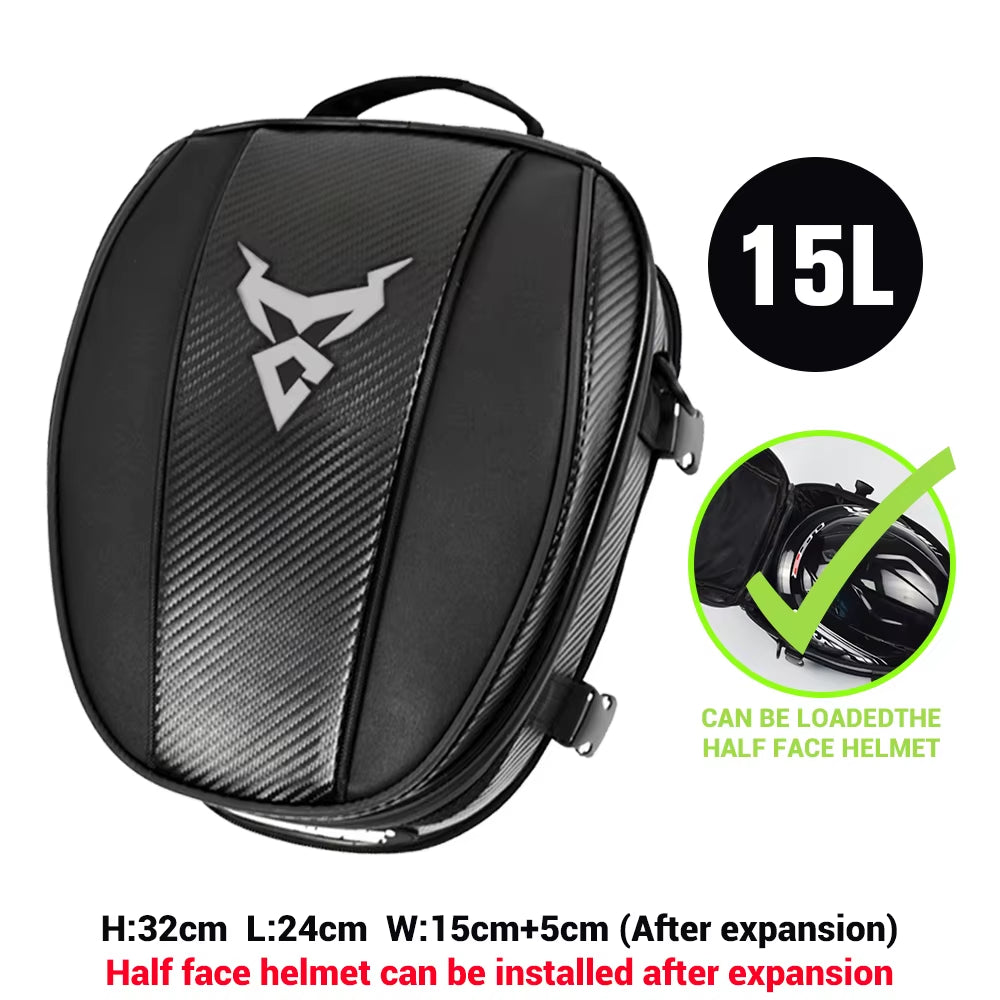 Waterproof Motorcycle Tail Bag Multifunction Motorcycle Rear Seat Bag High Capacity Motorcycle Bag Rider Backpack