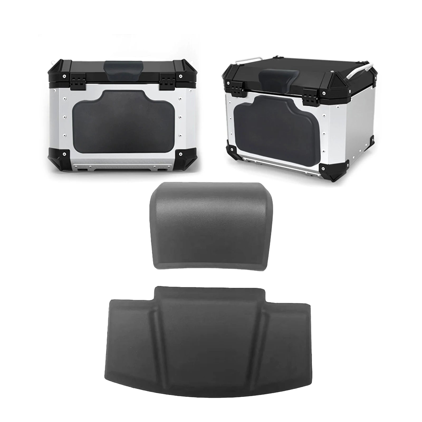 Motorcycle Passenger Backrest Pad Storage Box Back Cushion Easy Installation Motorcycle Accessory Luggage Case Back Cushion
