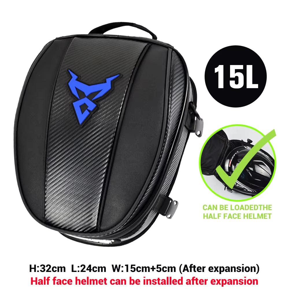 Waterproof Motorcycle Tail Bag Multifunction Motorcycle Rear Seat Bag High Capacity Motorcycle Bag Rider Backpack