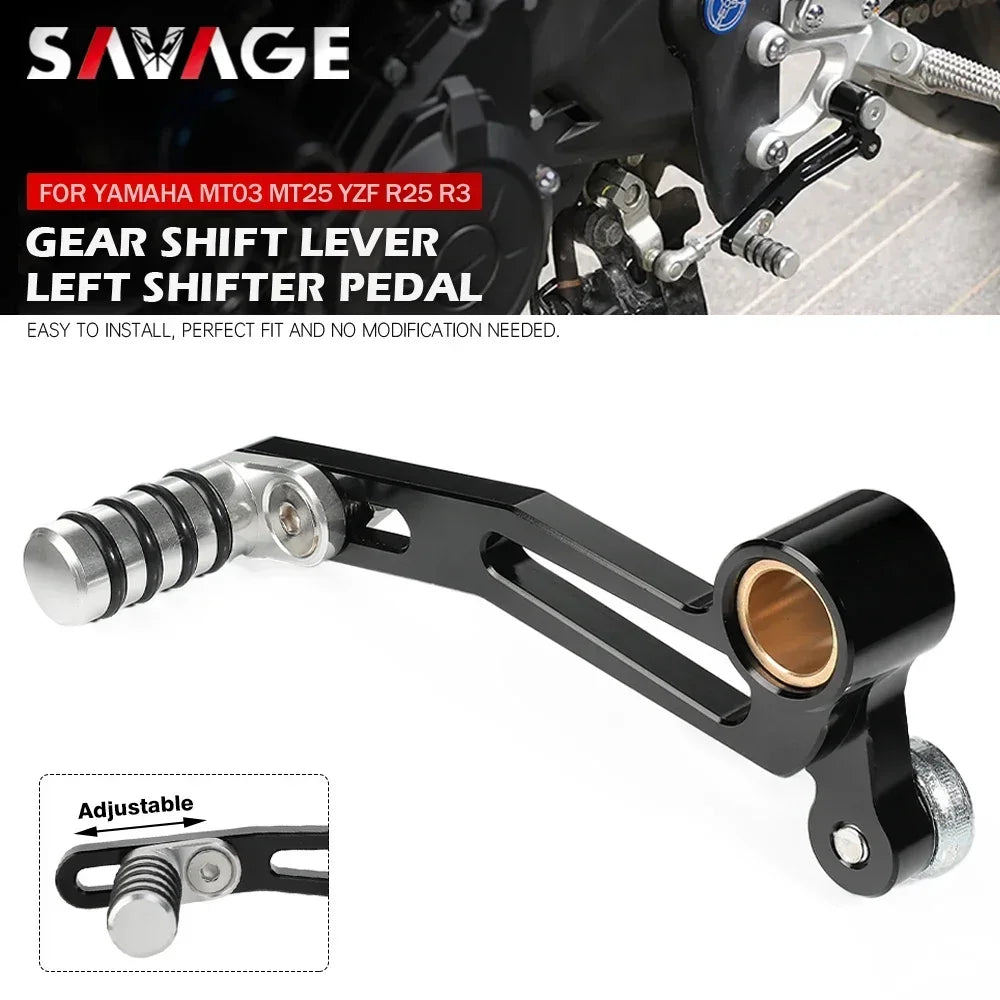 Shifter Pedal Gear Shift Lever for YAMAHA MT03 MT25 YZF R3 R25 2015-2025 MT 03 Motorcycle Adjustable Gearchange Left Foot Peg
