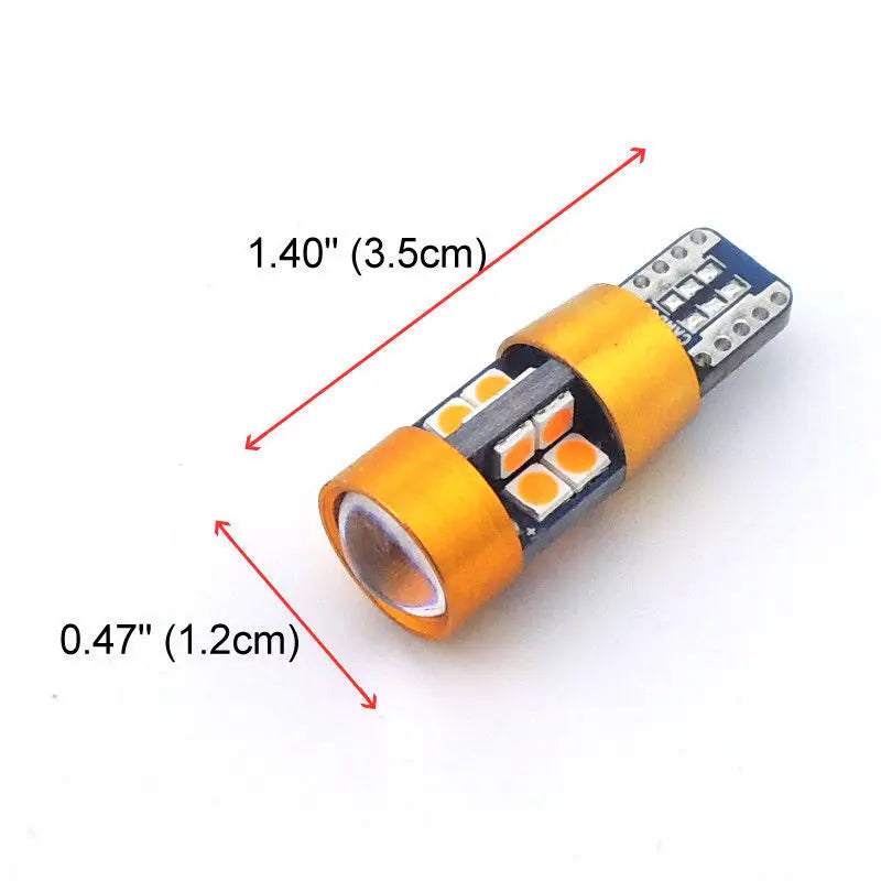 1 Pair LED Signal Light Bulbs 3030 12V DC 2PCS Orange Amber Auto 175 Position 2821 Parking City W5WB T10 194NA Accessories