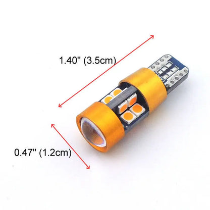 1 Pair LED Signal Light Bulbs 3030 12V DC 2PCS Orange Amber Auto 175 Position 2821 Parking City W5WB T10 194NA Accessories
