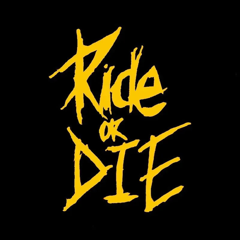 1Pc/Set Bike Frame Stickers Ride or Die Top Tube Decals for MTB Bicycle Decorative Frame Bike Auto Motorcycle Accessories