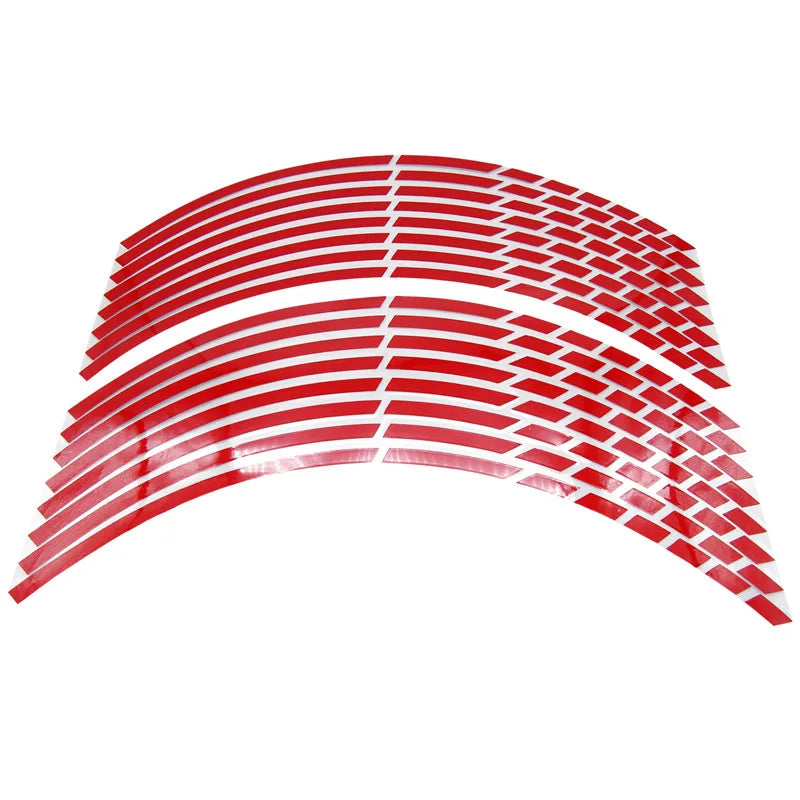17"18"19"/16Pcs Strips Motorcycle Car Wheel Tire Stickers Reflective Rim Tape Motorbike Auto Decals for KTM Yamaha Suzuki Honda