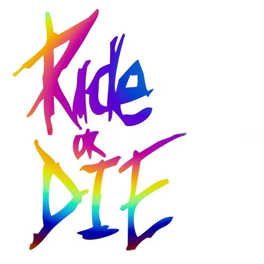 1Pc/Set Bike Frame Stickers Ride or Die Top Tube Decals for MTB Bicycle Decorative Frame Bike Auto Motorcycle Accessories