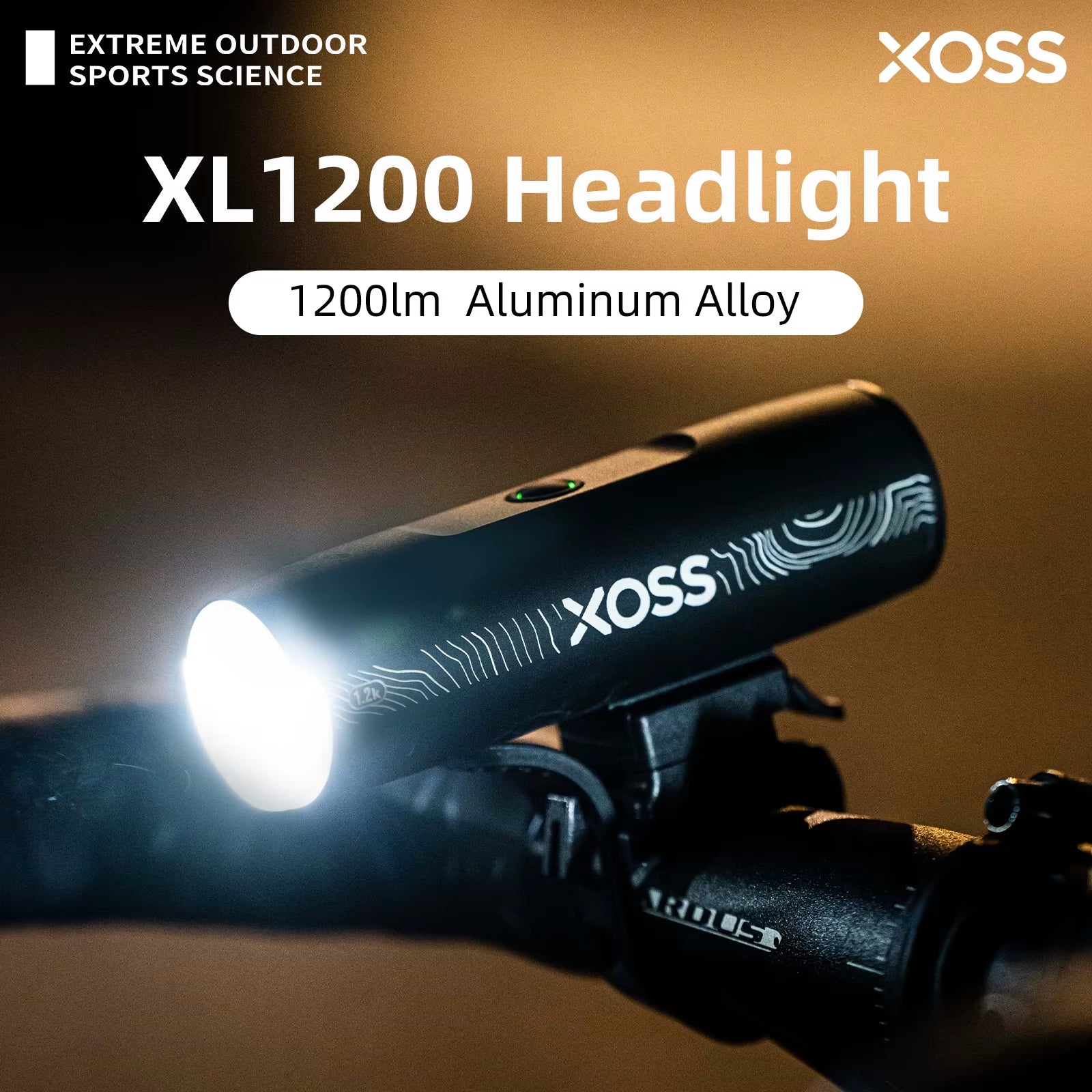 200-3000 Lm Bike Light XL1200 Headlight Waterproof Rechargeable Front Lamp Bicycle Light Aluminum Ultralight Flashlight