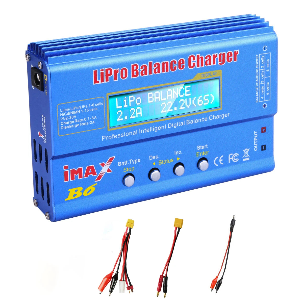 IMAX B6 Original HB6 Lipo Battery Charger 80W 6A Digital Balance Charger Discharger for Lipo Nimh Li-Ion Ni-Cd with XT60 Tamiya
