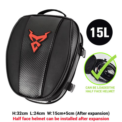 Waterproof Motorcycle Tail Bag Multifunction Motorcycle Rear Seat Bag High Capacity Motorcycle Bag Rider Backpack