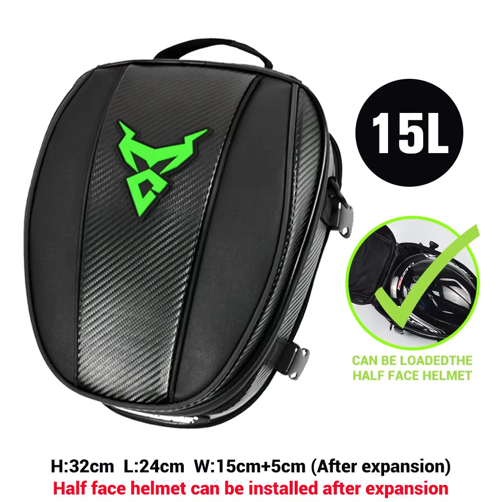 Waterproof Motorcycle Tail Bag Multifunction Motorcycle Rear Seat Bag High Capacity Motorcycle Bag Rider Backpack
