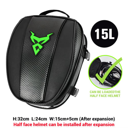 Waterproof Motorcycle Tail Bag Multifunction Motorcycle Rear Seat Bag High Capacity Motorcycle Bag Rider Backpack