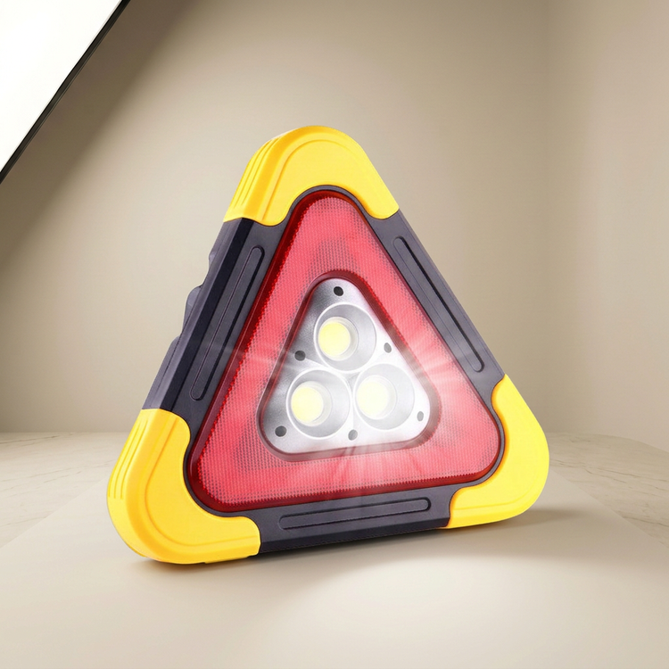 Emergency Triangle with Solar LED Light for Car